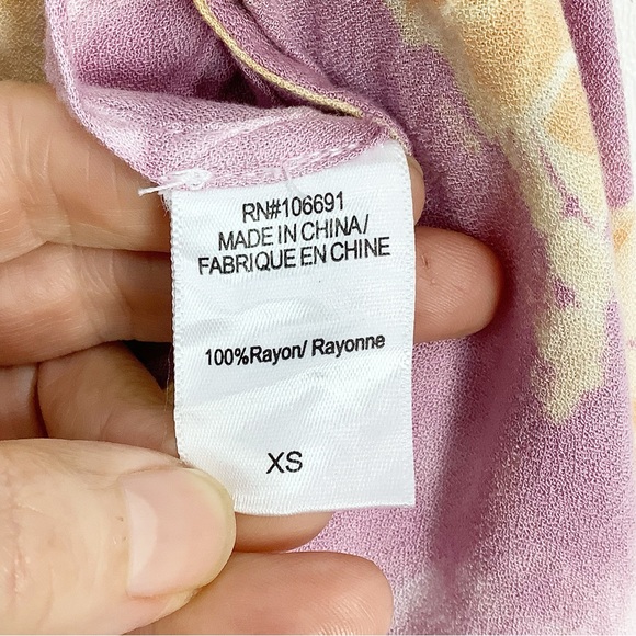 Young Fabulous & Broke Wide Leg Fauna Pants Boho Hippie Tie Dye Palazzo XS - Picture 11 of 12